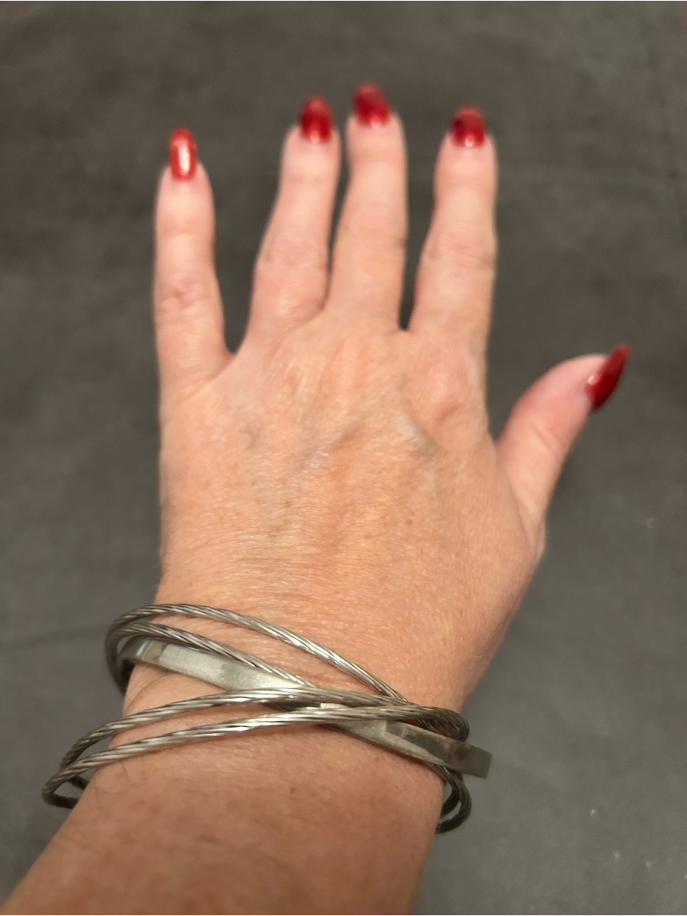 Silver-Tone Multi-Band Bangle Bracelet - Women Jewelry